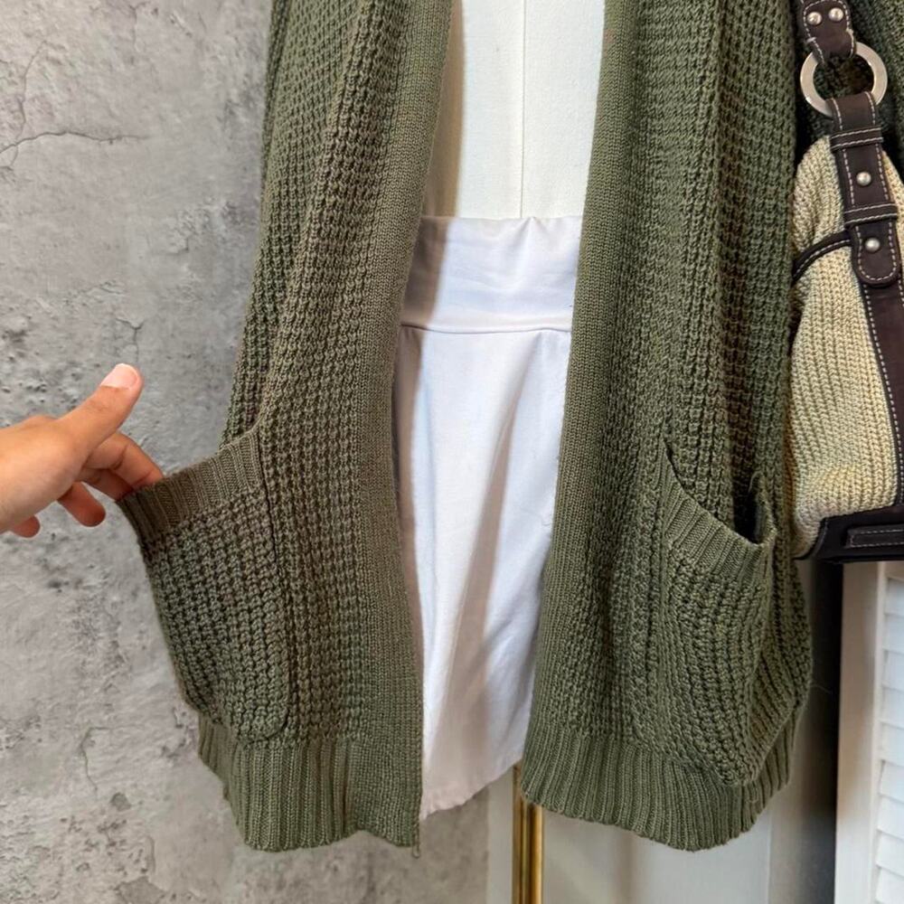 Green Maurice Knit Fall Cardigan - Picture 4 of 7